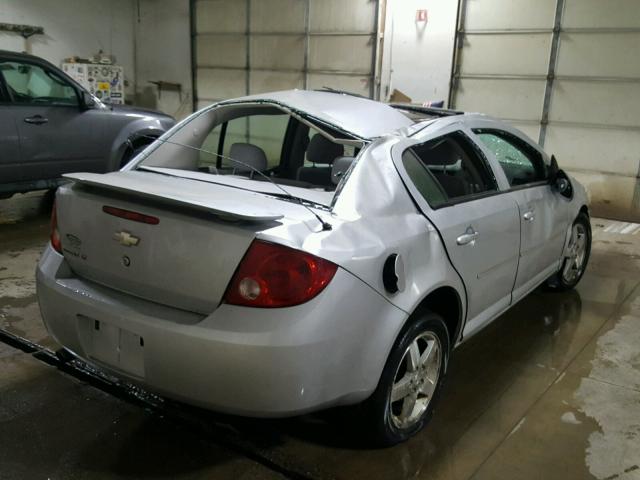 1G1AL55F087111214 - 2008 CHEVROLET COBALT LT SILVER photo 4