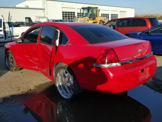 2G1WT57N691187402 - 2009 CHEVROLET IMPALA 1LT RED photo 3