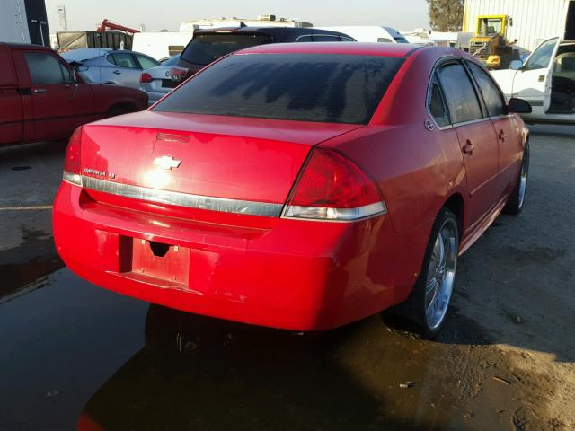 2G1WT57N691187402 - 2009 CHEVROLET IMPALA 1LT RED photo 4