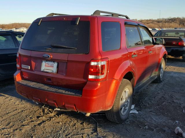 1FMCU0D75CKB13018 - 2012 FORD ESCAPE XLT RED photo 4