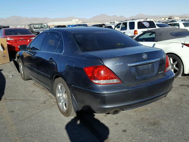 JH4KB16657C003519 - 2007 ACURA RL BLUE photo 3