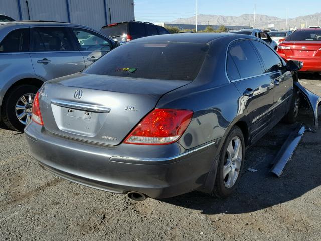 JH4KB16657C003519 - 2007 ACURA RL BLUE photo 4