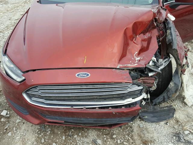 3FA6P0UU8ER218414 - 2014 FORD FUSION S H MAROON photo 7