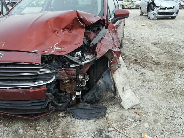 3FA6P0UU8ER218414 - 2014 FORD FUSION S H MAROON photo 9