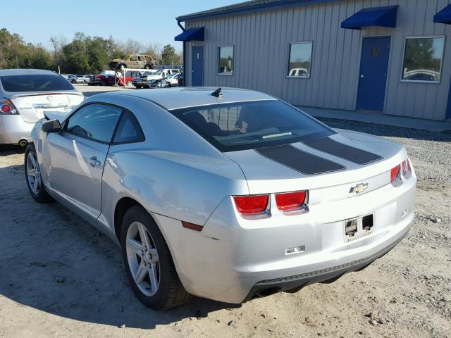 2G1FB1EVXA9117194 - 2010 CHEVROLET CAMARO LT SILVER photo 3