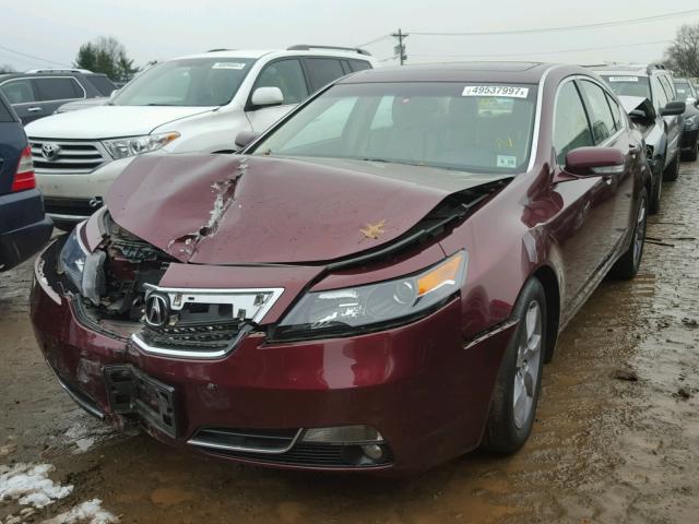 19UUA8F57DA016052 - 2013 ACURA TL TECH BURGUNDY photo 2