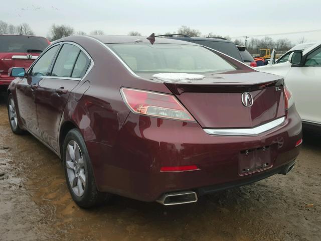 19UUA8F57DA016052 - 2013 ACURA TL TECH BURGUNDY photo 3