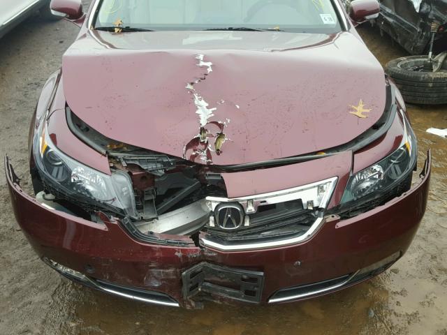 19UUA8F57DA016052 - 2013 ACURA TL TECH BURGUNDY photo 7