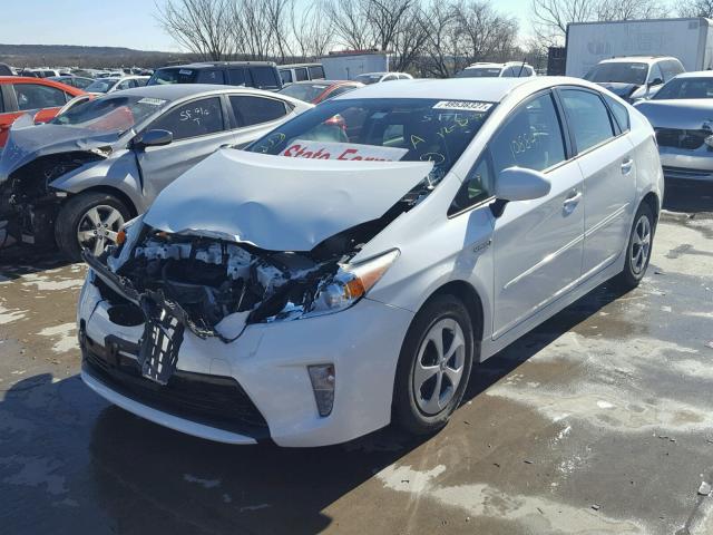 JTDKN3DU6C5477712 - 2012 TOYOTA PRIUS WHITE photo 2