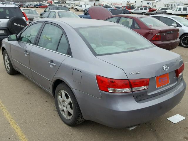 5NPEU46F46H021295 - 2006 HYUNDAI SONATA GLS GRAY photo 3