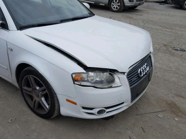 WAUKF78E47A024707 - 2007 AUDI A4 2.0T AV WHITE photo 9