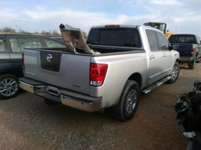 1N6BA0ED3CN318099 - 2012 NISSAN TITAN S SILVER photo 4