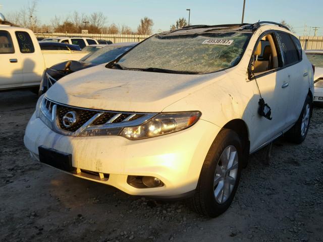 JN8AZ1MUXBW061504 - 2011 NISSAN MURANO S WHITE photo 2