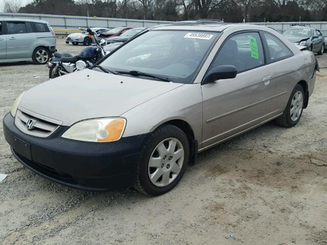 1HGEM21972L023572 - 2002 HONDA CIVIC EX 金色 照片 2