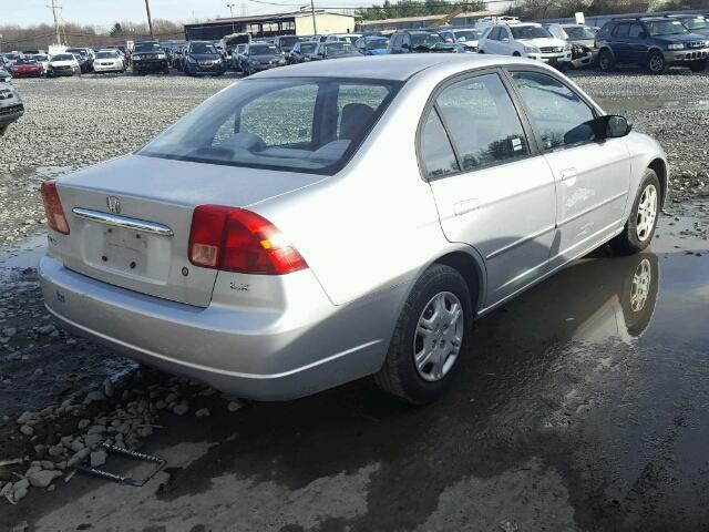 2HGES16522H586905 - 2002 HONDA CIVIC LX SILVER photo 4