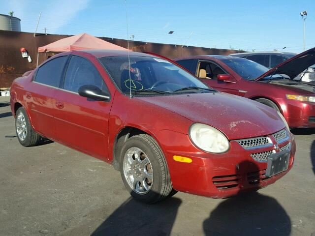 1B3ES56C14D585184 - 2004 DODGE NEON SXT RED photo 1