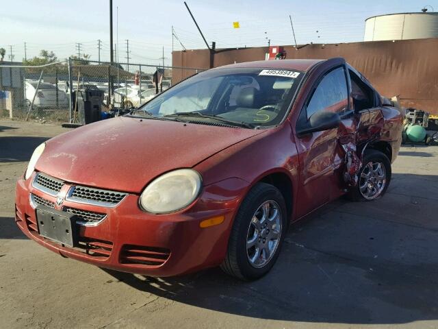 1B3ES56C14D585184 - 2004 DODGE NEON SXT RED photo 2