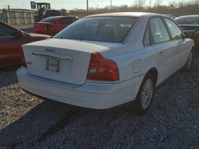 YV1TS92D741341014 - 2004 VOLVO S80 WHITE photo 4