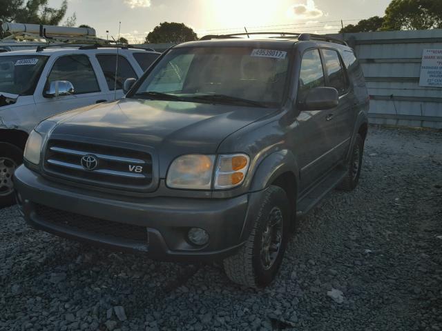 5TDZT38A03S172737 - 2003 TOYOTA SEQUOIA LI GRAY photo 2