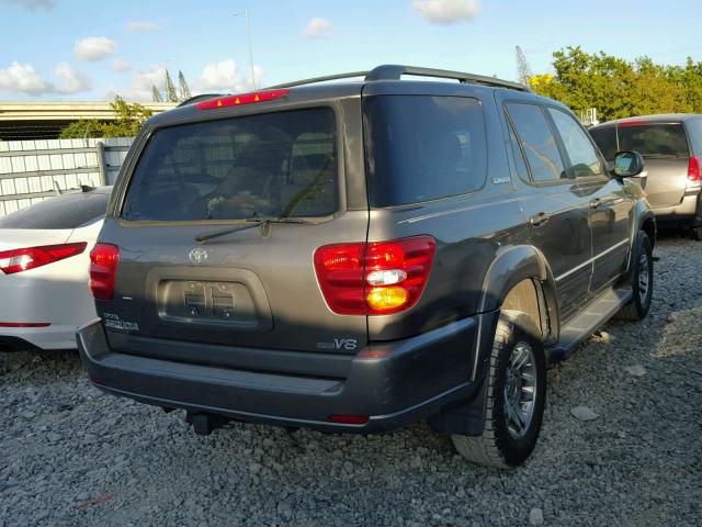 5TDZT38A03S172737 - 2003 TOYOTA SEQUOIA LI GRAY photo 4