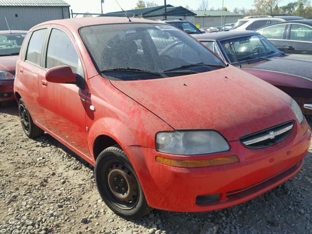 KL1TD66607B731498 - 2007 CHEVROLET AVEO BASE Қызыл фото 1