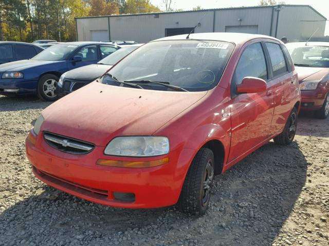 KL1TD66607B731498 - 2007 CHEVROLET AVEO BASE Қызыл фото 2