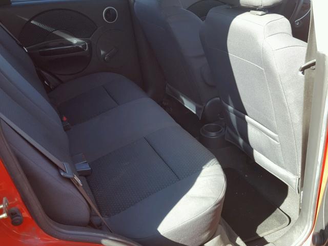 KL1TD66607B731498 - 2007 CHEVROLET AVEO BASE Қызыл фото 6