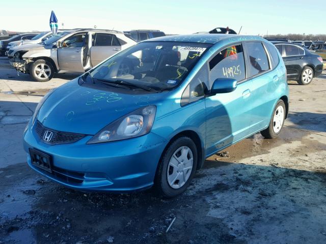 JHMGE8H31CC014665 - 2012 HONDA FIT TEAL photo 2