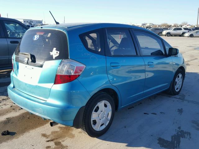 JHMGE8H31CC014665 - 2012 HONDA FIT TEAL photo 4