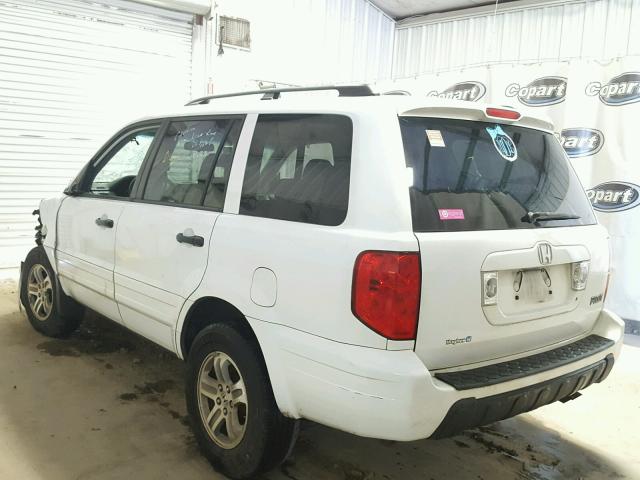 2HKYF18433H603711 - 2003 HONDA PILOT EX WHITE photo 3