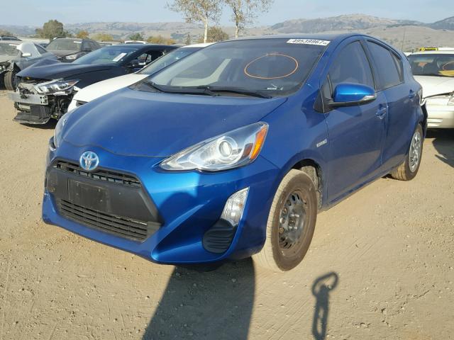 JTDKDTB32G1139248 - 2016 TOYOTA PRIUS C BLUE photo 2