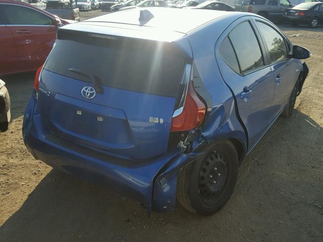 JTDKDTB32G1139248 - 2016 TOYOTA PRIUS C BLUE photo 4