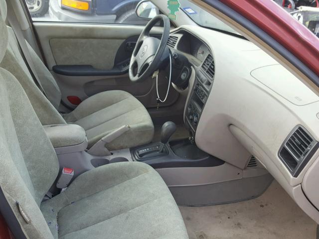 KMHDN45D12U370094 - 2002 HYUNDAI ELANTRA GL RED photo 5