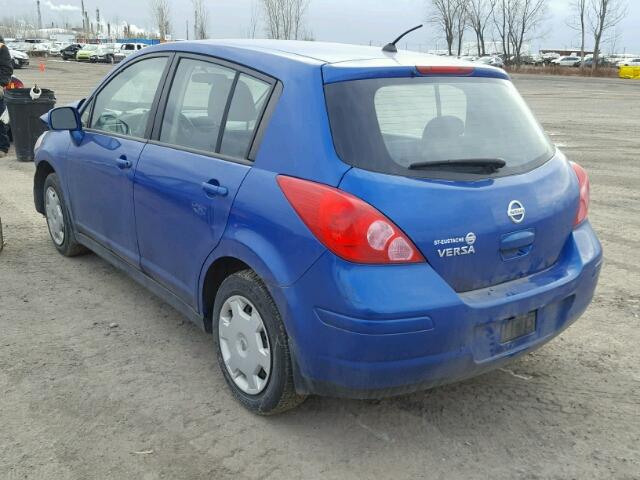 3N1BC13E08L418380 - 2008 NISSAN VERSA S BLUE photo 3