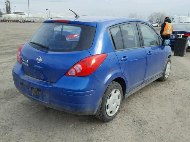 3N1BC13E08L418380 - 2008 NISSAN VERSA S BLUE photo 4