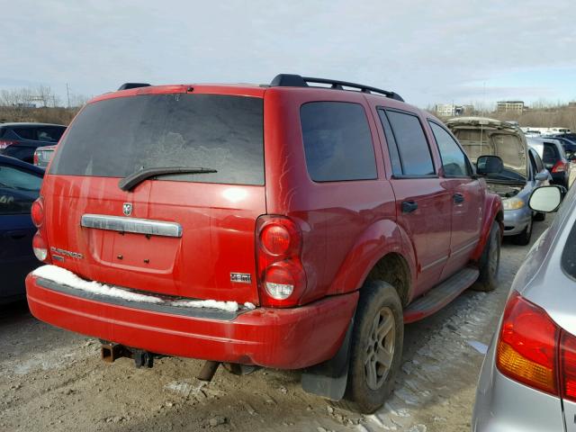 1D4HB58D64F141484 - 2004 DODGE DURANGO LI RED photo 4