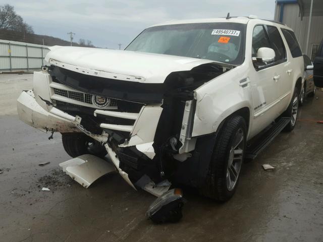 1GYS4JEF8ER152315 - 2014 CADILLAC ESCALADE E WHITE photo 2