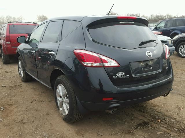 JN8AZ1MWXCW234358 - 2012 NISSAN MURANO S BLACK photo 3