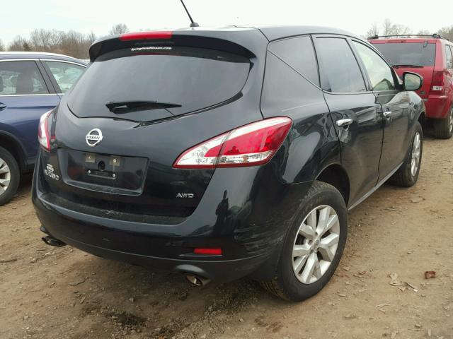 JN8AZ1MWXCW234358 - 2012 NISSAN MURANO S BLACK photo 4