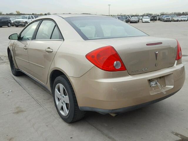 1G2ZF57B484108284 - 2008 PONTIAC G6 VALUE L TAN photo 3