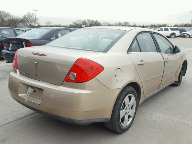 1G2ZF57B484108284 - 2008 PONTIAC G6 VALUE L TAN photo 4