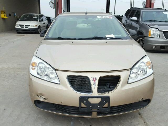 1G2ZF57B484108284 - 2008 PONTIAC G6 VALUE L TAN photo 9