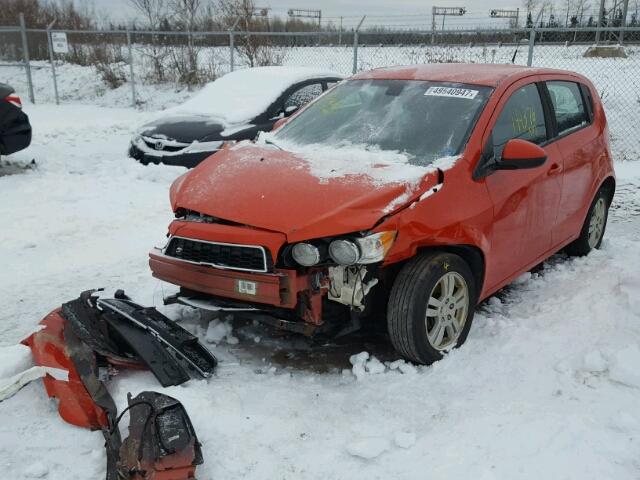 1G1JB6EH2C4203154 - 2012 CHEVROLET SONIC LS ORANGE photo 2