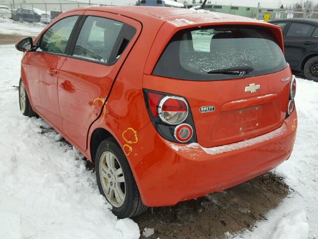 1G1JB6EH2C4203154 - 2012 CHEVROLET SONIC LS ORANGE photo 3