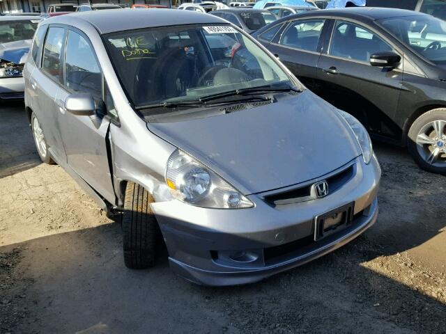 JHMGD38667S035457 - 2007 HONDA FIT S GRAY photo 1