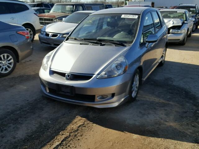 JHMGD38667S035457 - 2007 HONDA FIT S GRAY photo 2