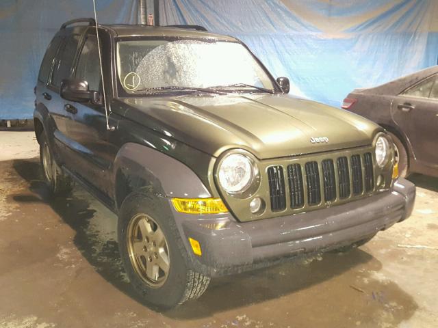 1J4GL48KX6W289729 - 2006 JEEP LIBERTY SP GREEN photo 1