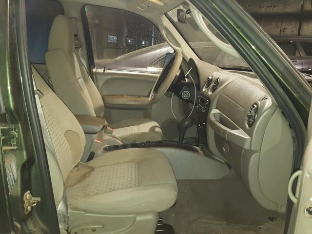 1J4GL48KX6W289729 - 2006 JEEP LIBERTY SP GREEN photo 5