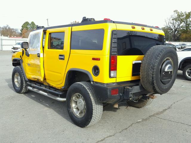 5GRGN23U75H129595 - 2005 HUMMER H2 YELLOW photo 3