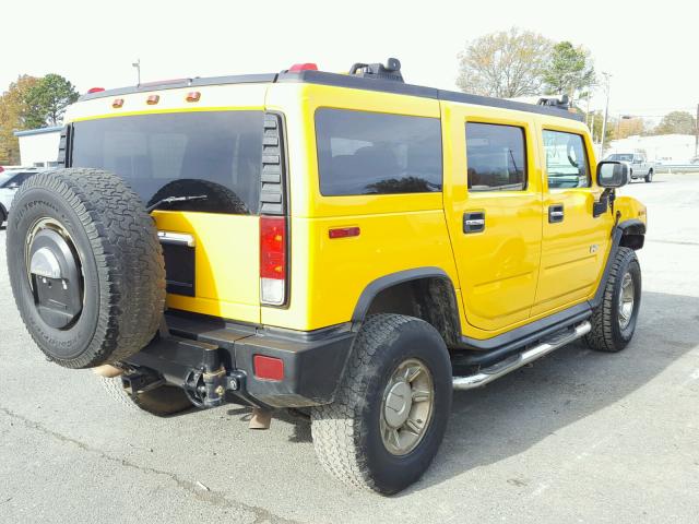 5GRGN23U75H129595 - 2005 HUMMER H2 YELLOW photo 4